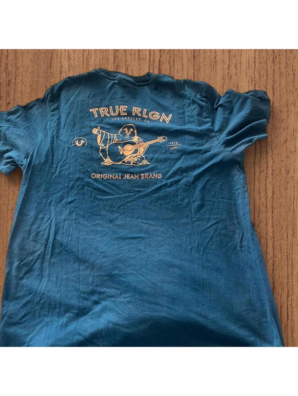 True Religion Men's Blue Tshirt